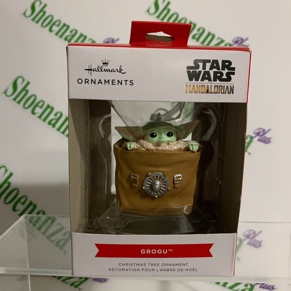 Hallmark Christmas Ornament 2022 Grogu In Bag Baby Yoda Mandalorian Star Wars